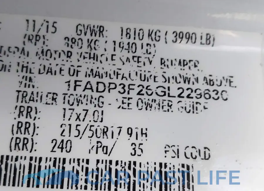1FADP3F26GL229630# 9