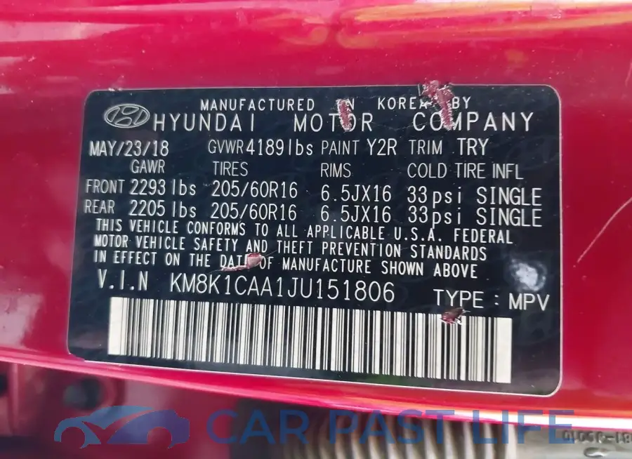 KM8K1CAA1JU151806# 9