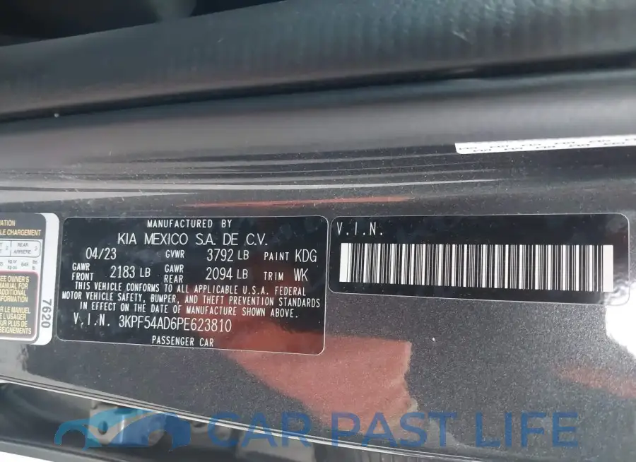 3KPF54AD6PE623810# 9
