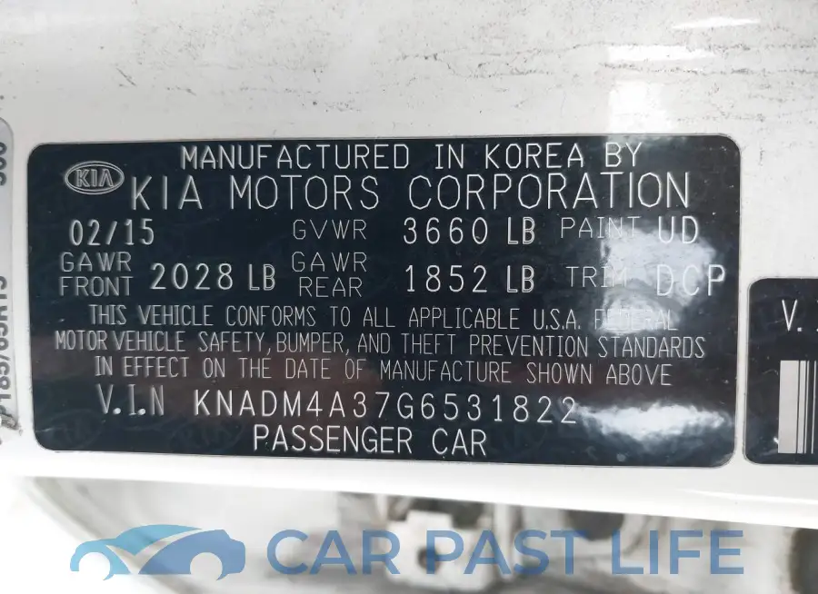 KNADM4A37G6531822# 9