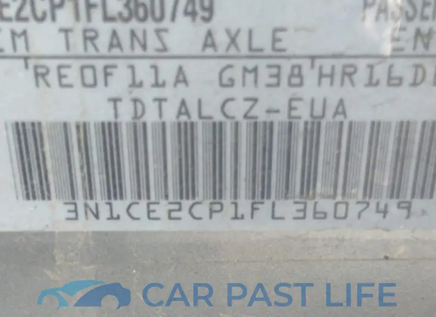 3N1CE2CP1FL360749# 9