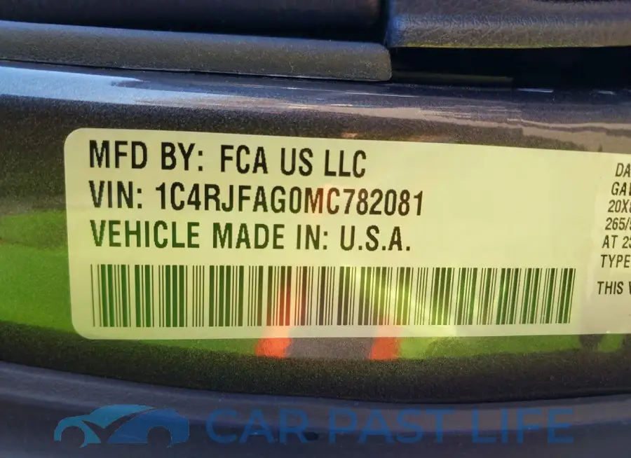 1C4RJFAG0MC782081# 9