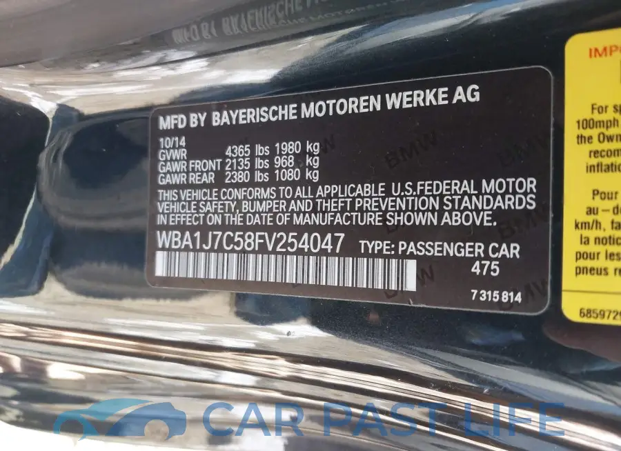 WBA1J7C58FV254047# 9