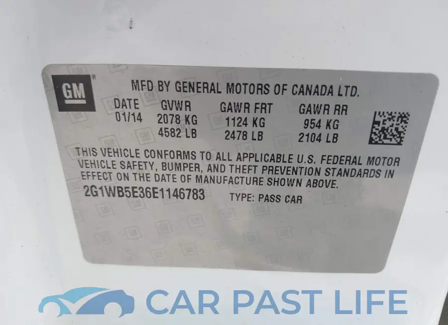 2G1WB5E36E1146783# 9