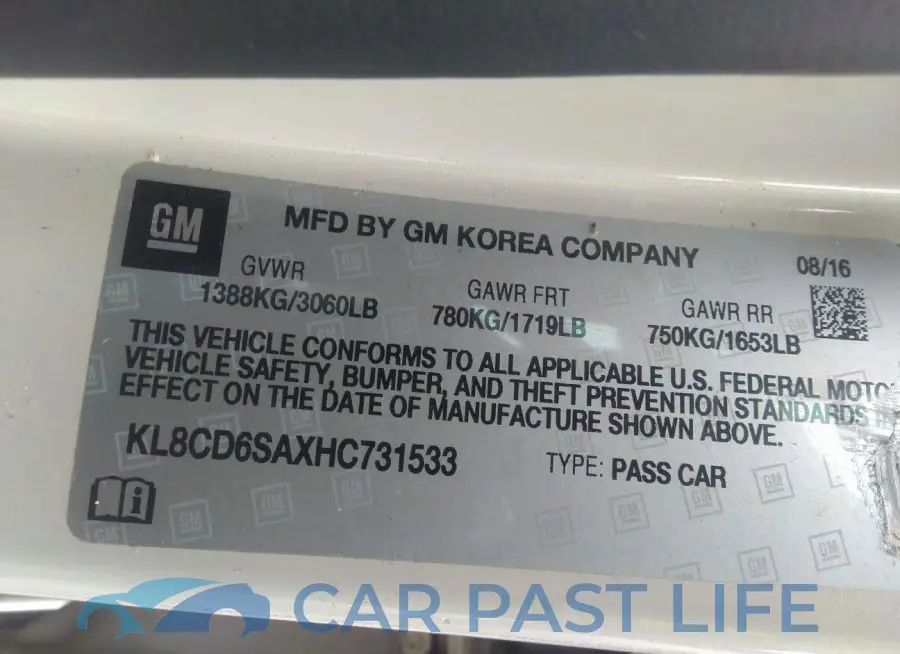 KL8CD6SAXHC731533# 9