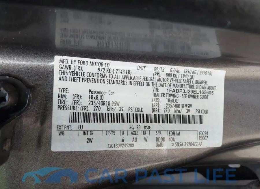 1FADP3J29EL165605# 9