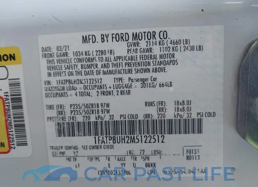 1FATP8UH2M5122512# 9