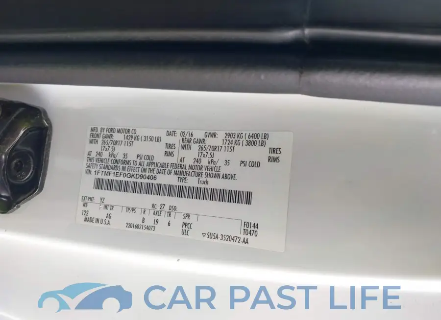 1FTMF1EF0GKD90406# 9