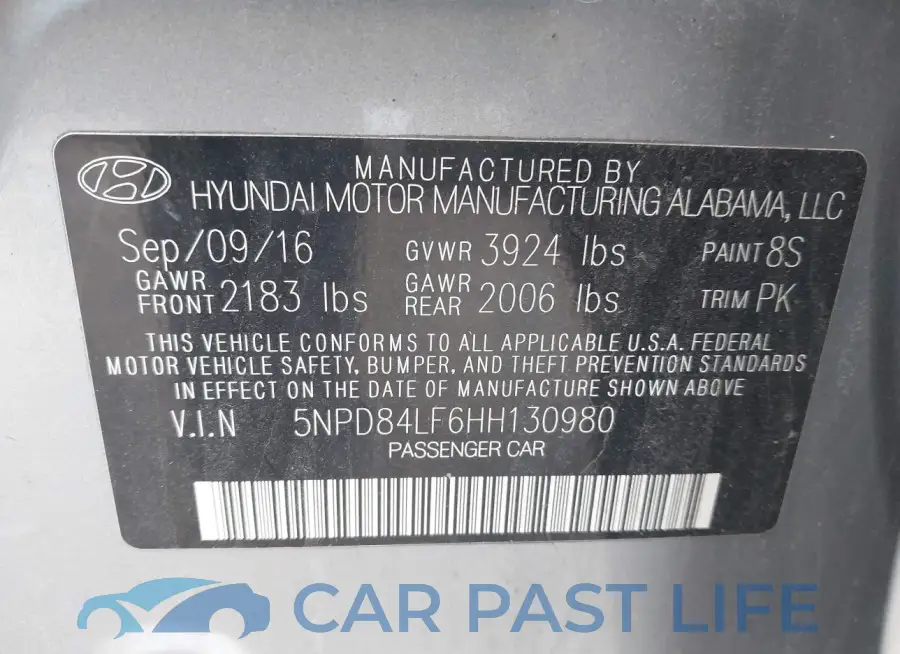 5NPD84LF6HH130980# 9