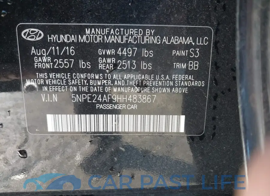 5NPE24AF9HH483867# 9