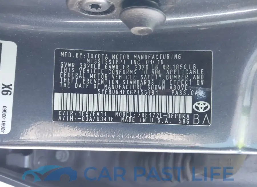 5YFBURHEXGP455181# 9