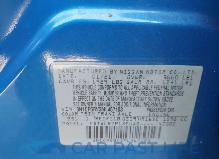 3N1CP5BV5ML467103# 9