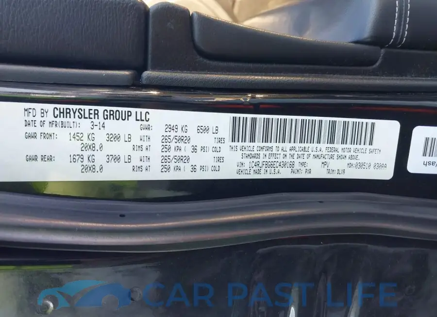 1C4RJFBG6EC430168# 9