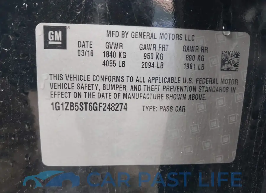 1G1ZB5ST6GF248274# 9