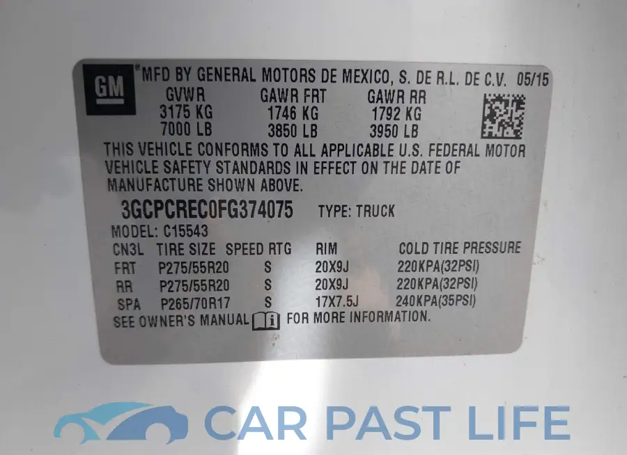 3GCPCREC0FG374075# 9