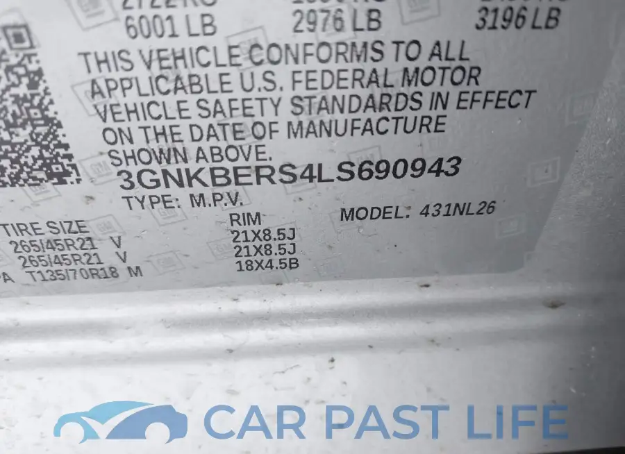 3GNKBERS4LS690943# 9