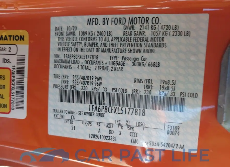 1FA6P8CFXL5177818# 9