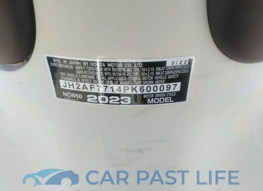 JH2AF7714PK600097# 10