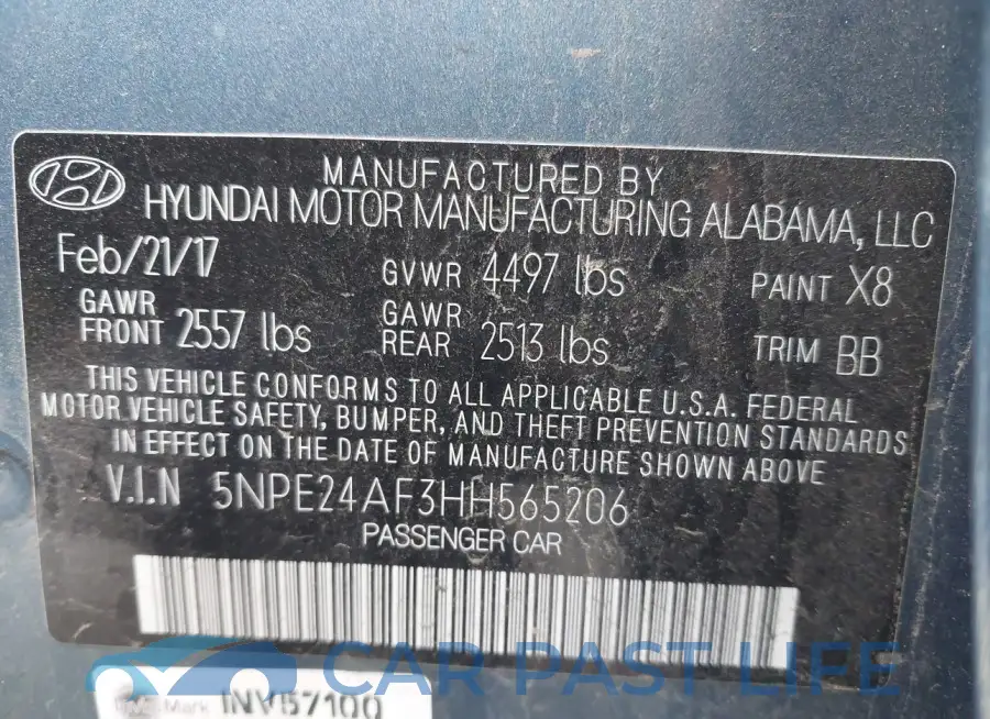 5NPE24AF3HH565206# 9