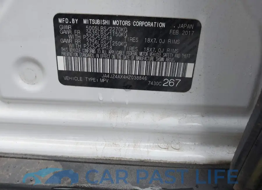 JA4JZ4AX4HZ038846# 9