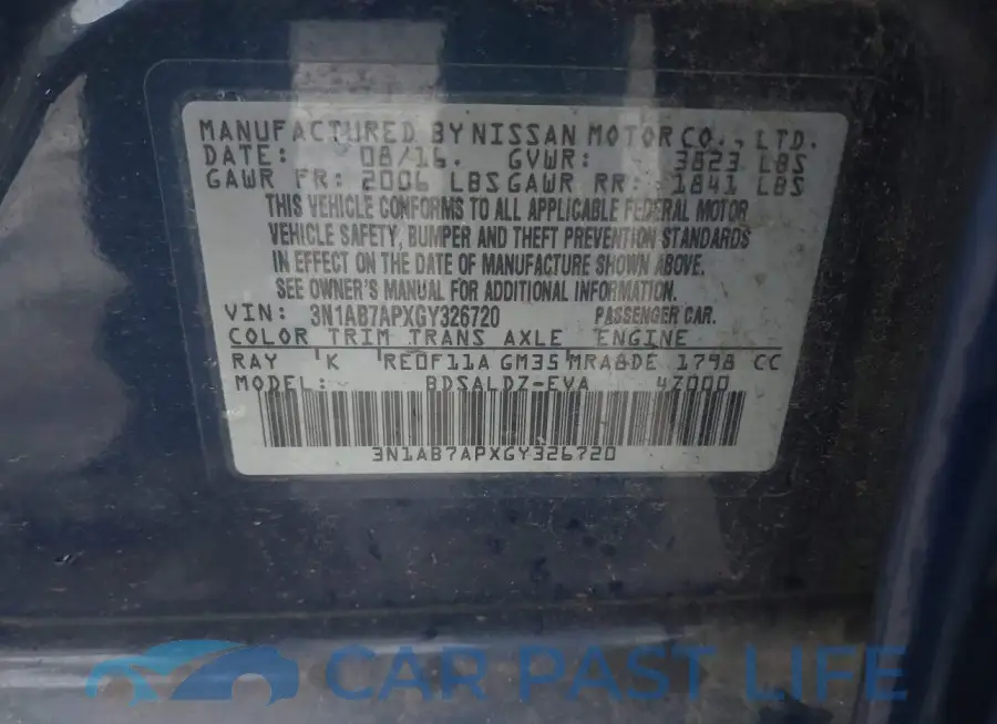 3N1AB7APXGY326720# 9