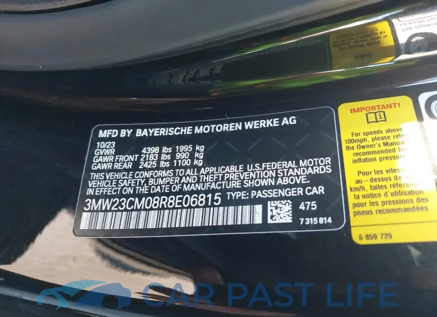 3MW23CM08R8E06815# 9