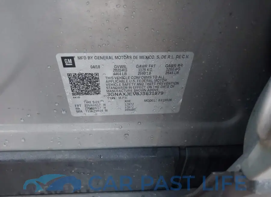3GNAXJEV8JS631879# 9