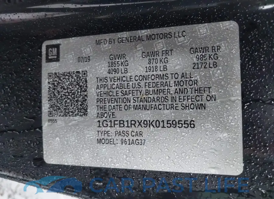 1G1FB1RX9K0159556# 9