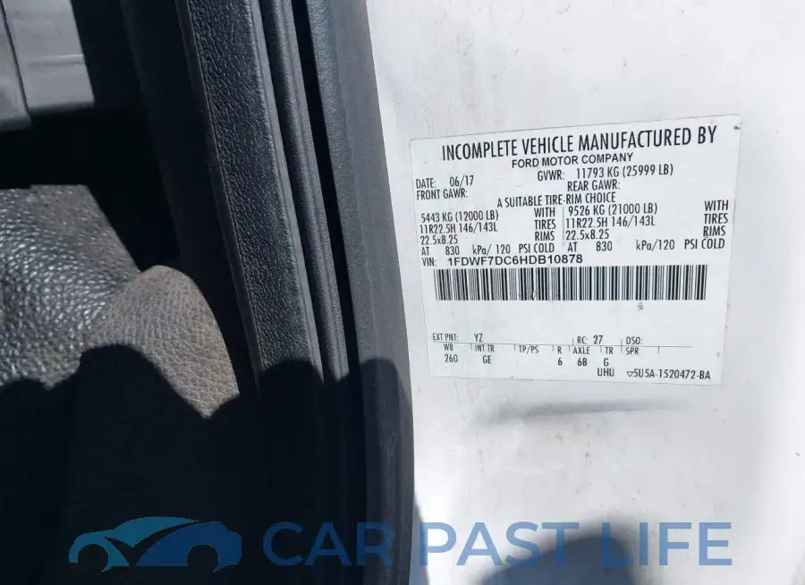1FDWF7DC6HDB10878# 9