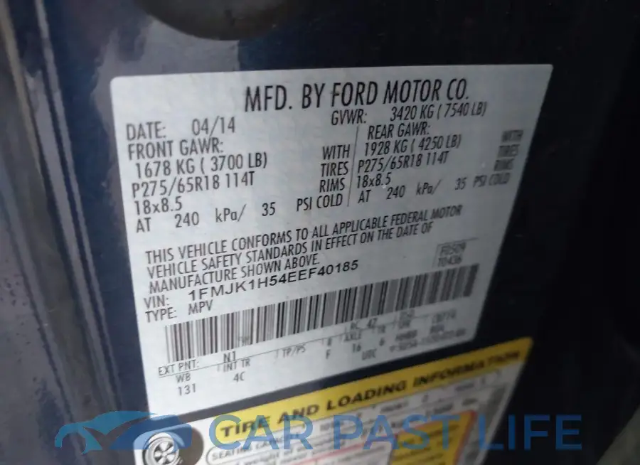 1FMJK1H54EEF40185# 9