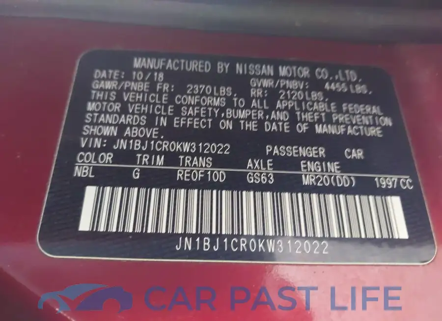 JN1BJ1CR0KW312022# 9