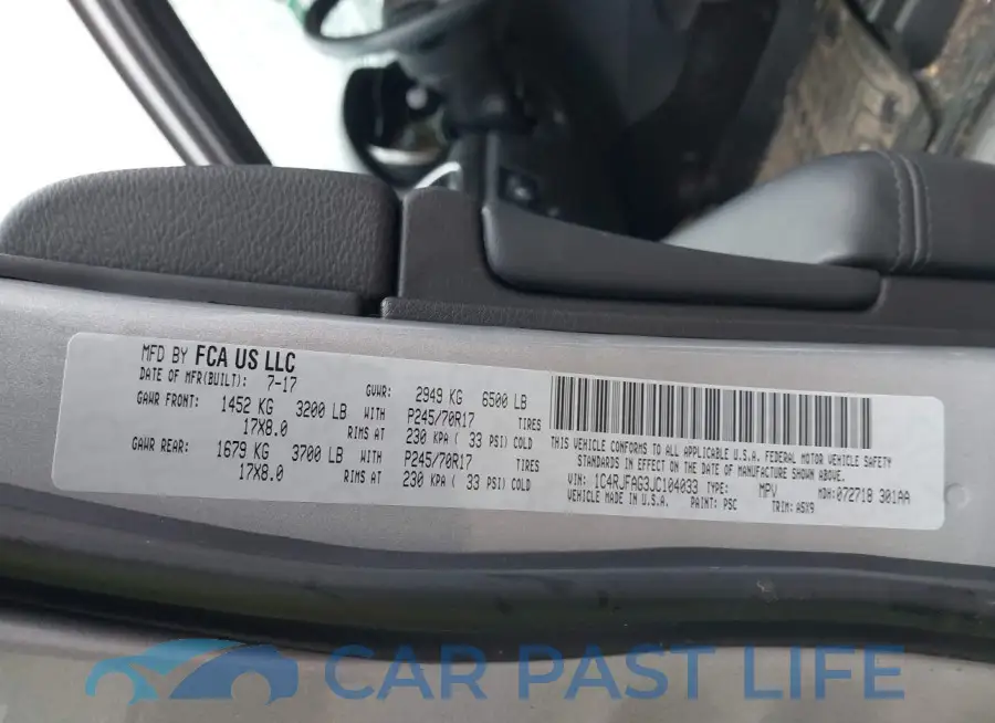 1C4RJFAG3JC104033# 9