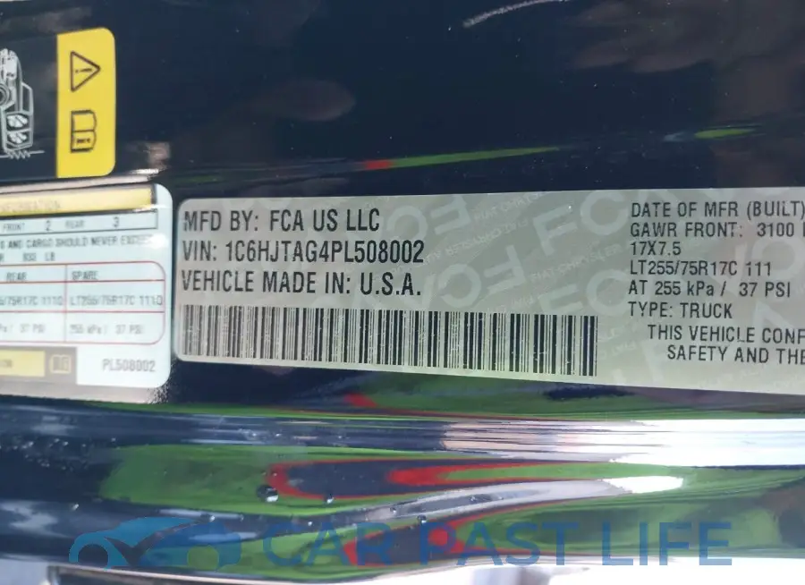 1C6HJTAG4PL508002# 9