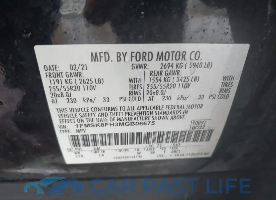 1FMSK8FH3MGB06675# 9