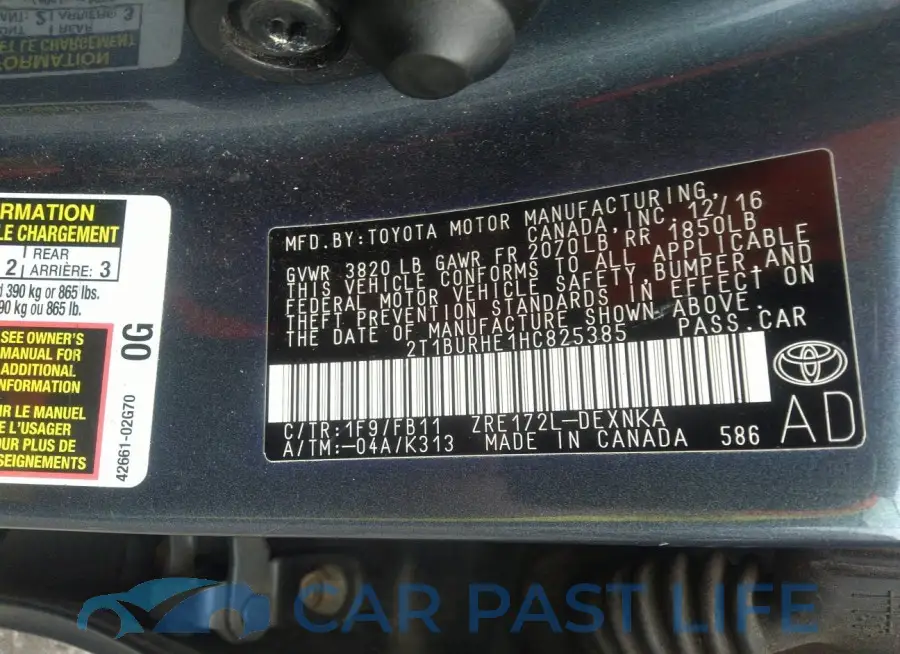 2T1BURHE1HC825385# 9
