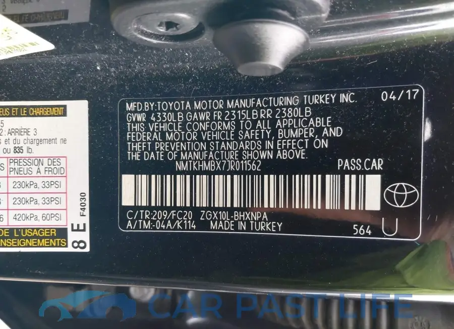 NMTKHMBX7JR011562# 9