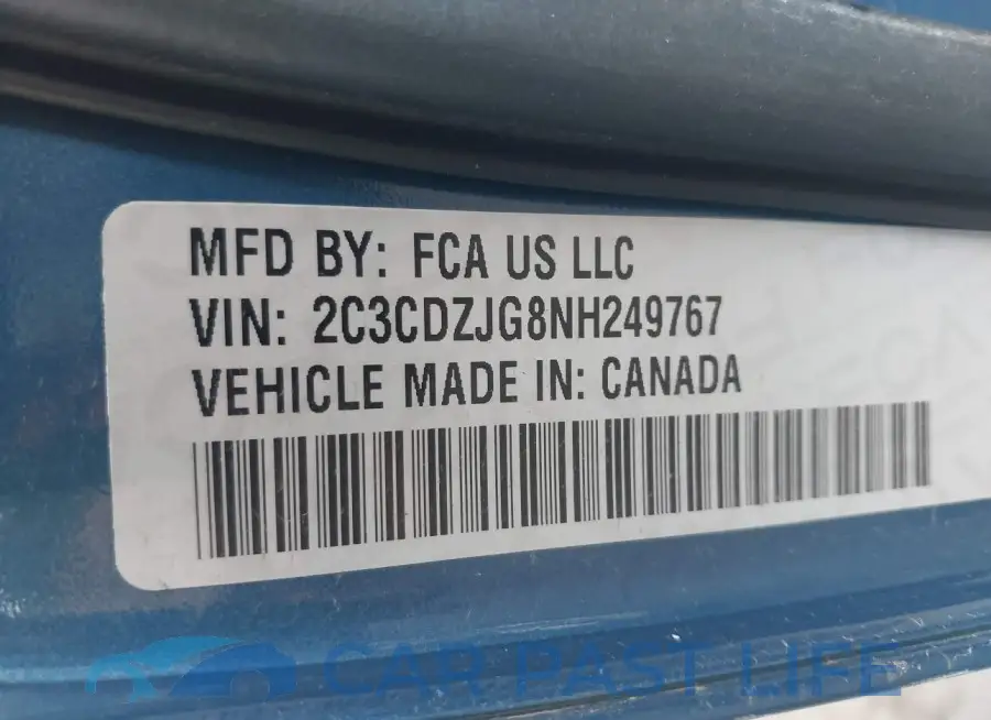 2C3CDZJG8NH249767# 9