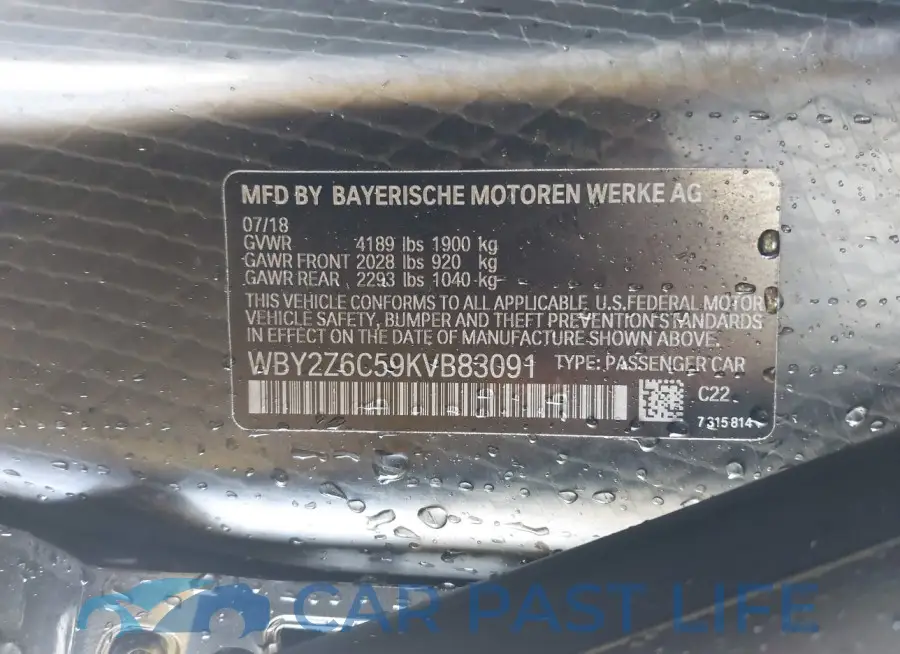 WBY2Z6C59KVB83091# 9