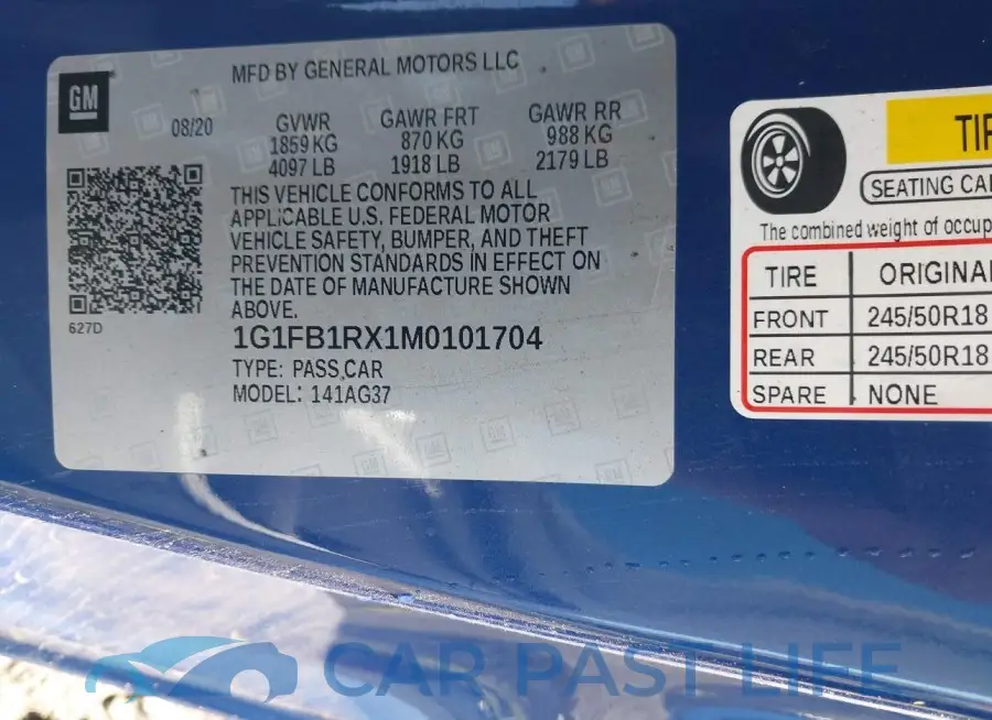 1G1FB1RX1M0101704# 9