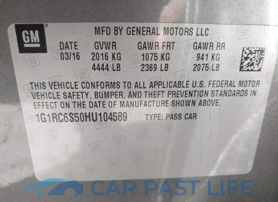 1G1RC6S50HU104589# 9