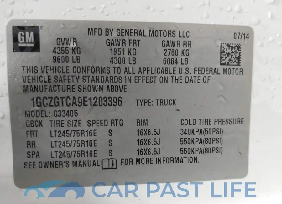 1GCZGTCA9E1203396# 9