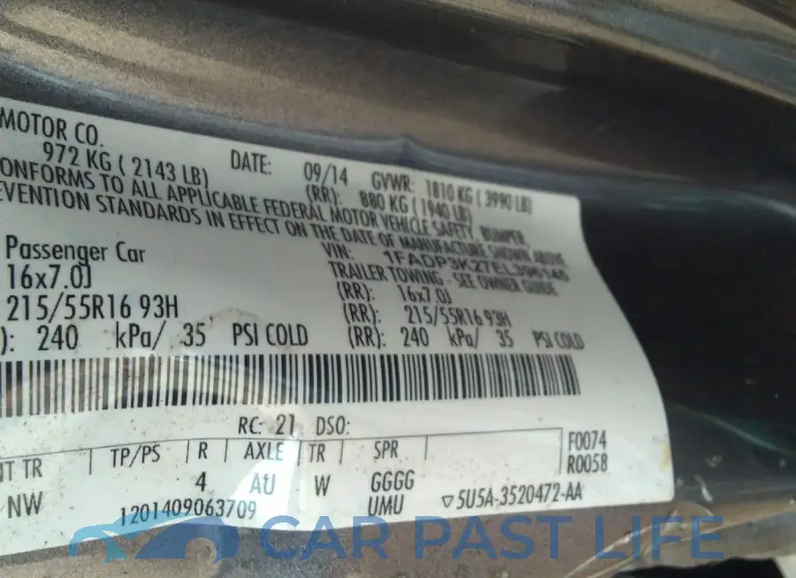 1FADP3K27EL396145# 9