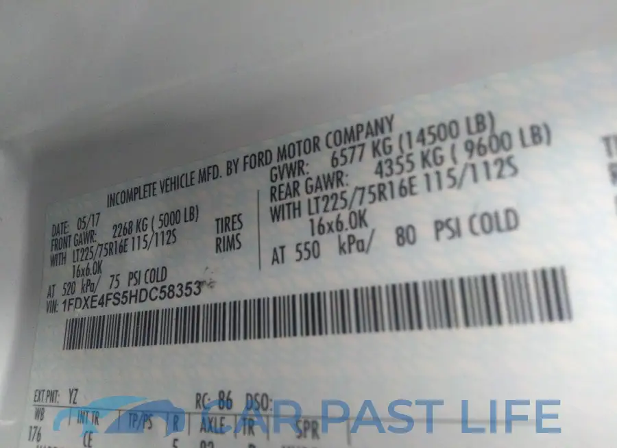 1FDXE4FS5HDC58353# 9