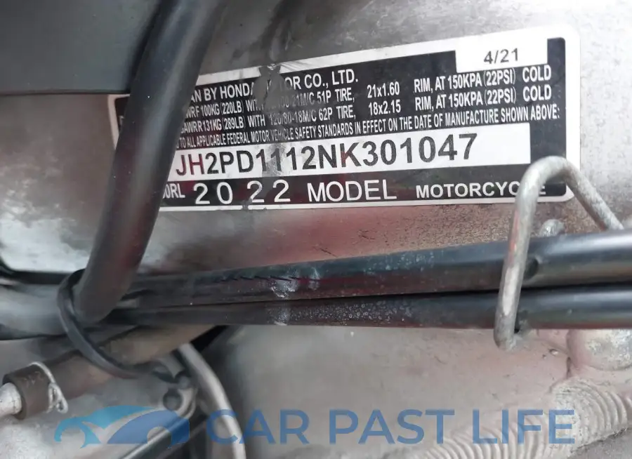 JH2PD1112NK301047# 10