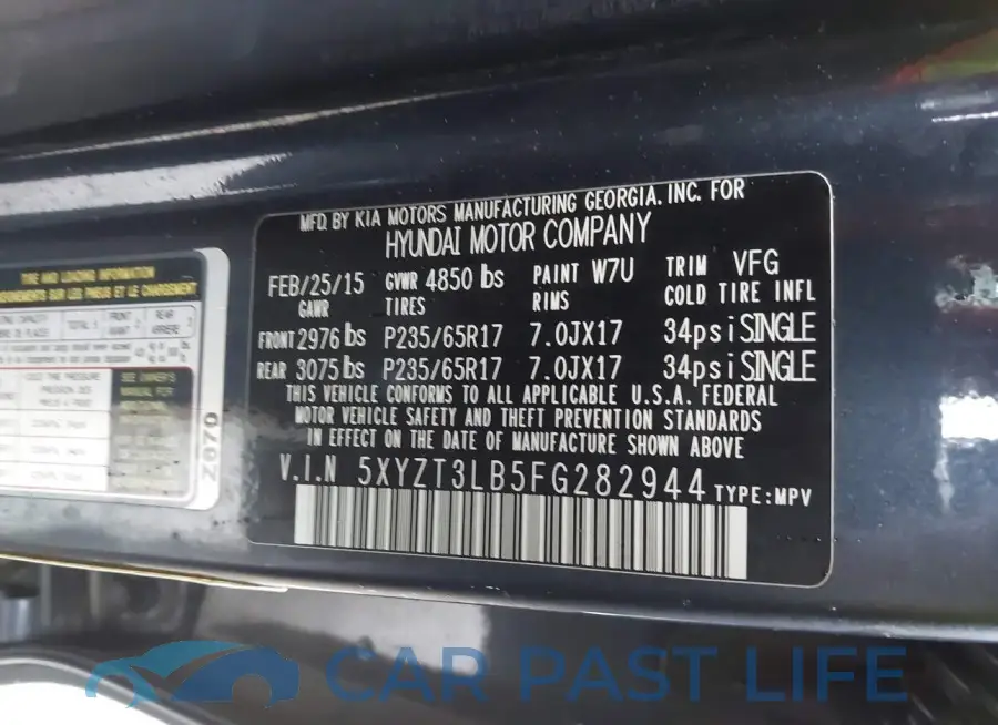 5XYZT3LB5FG282944# 9