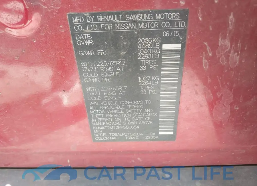 KNMAT2MT2FP580654# 9