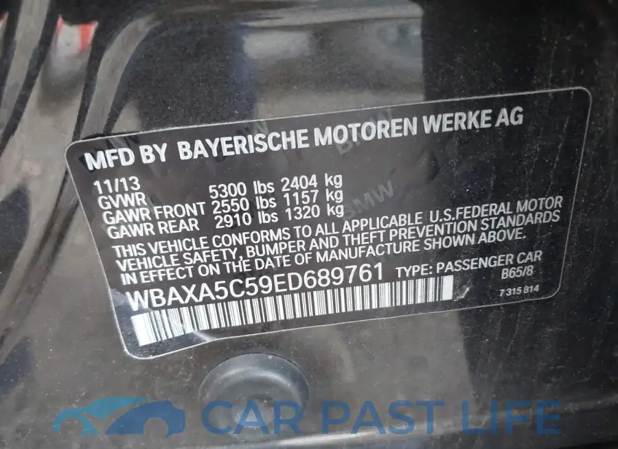 WBAXA5C59ED689761# 9