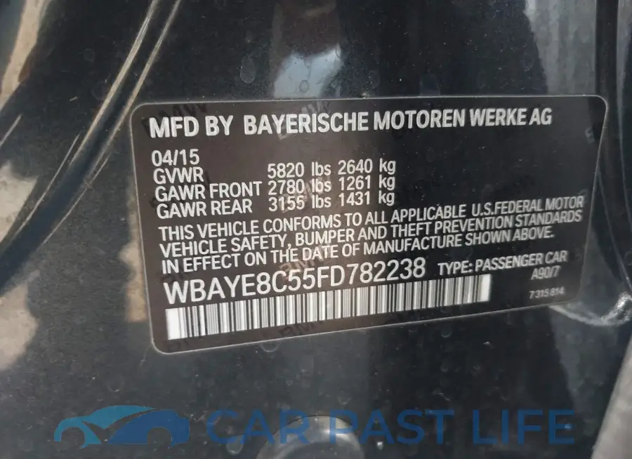 WBAYE8C55FD782238# 9