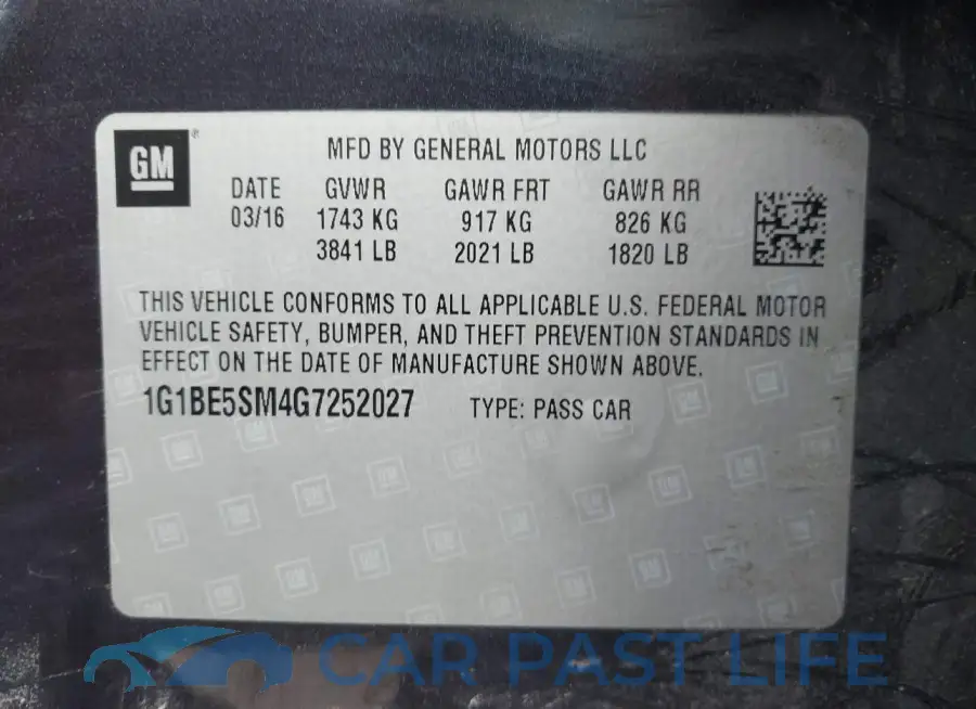 1G1BE5SM4G7252027# 9
