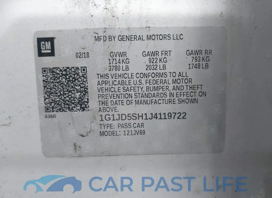 1G1JD5SH1J4119722# 9